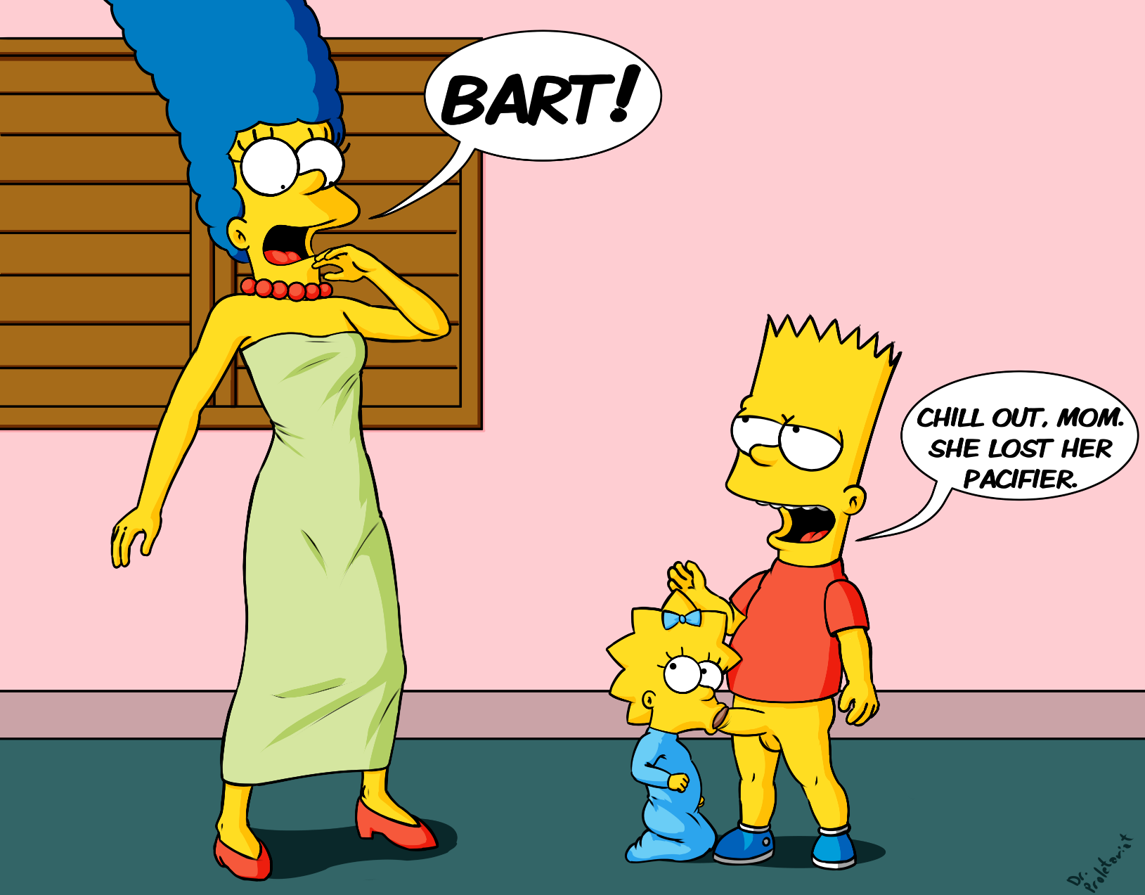 Bart simpson and maggie