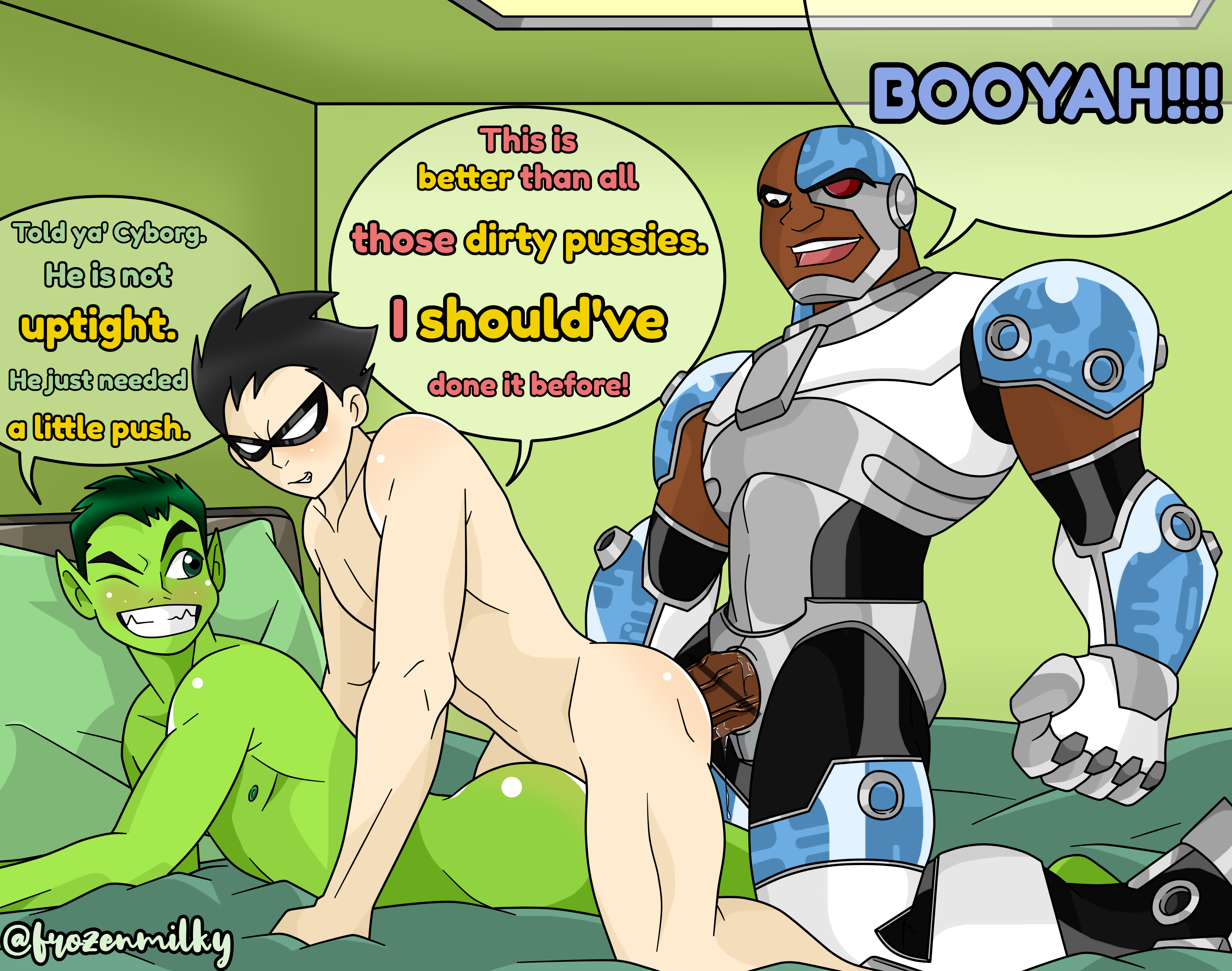 Post 3660154: Beast_Boy Cyborg DC Dick_Grayson Frozenmilky Robin Teen_Titans