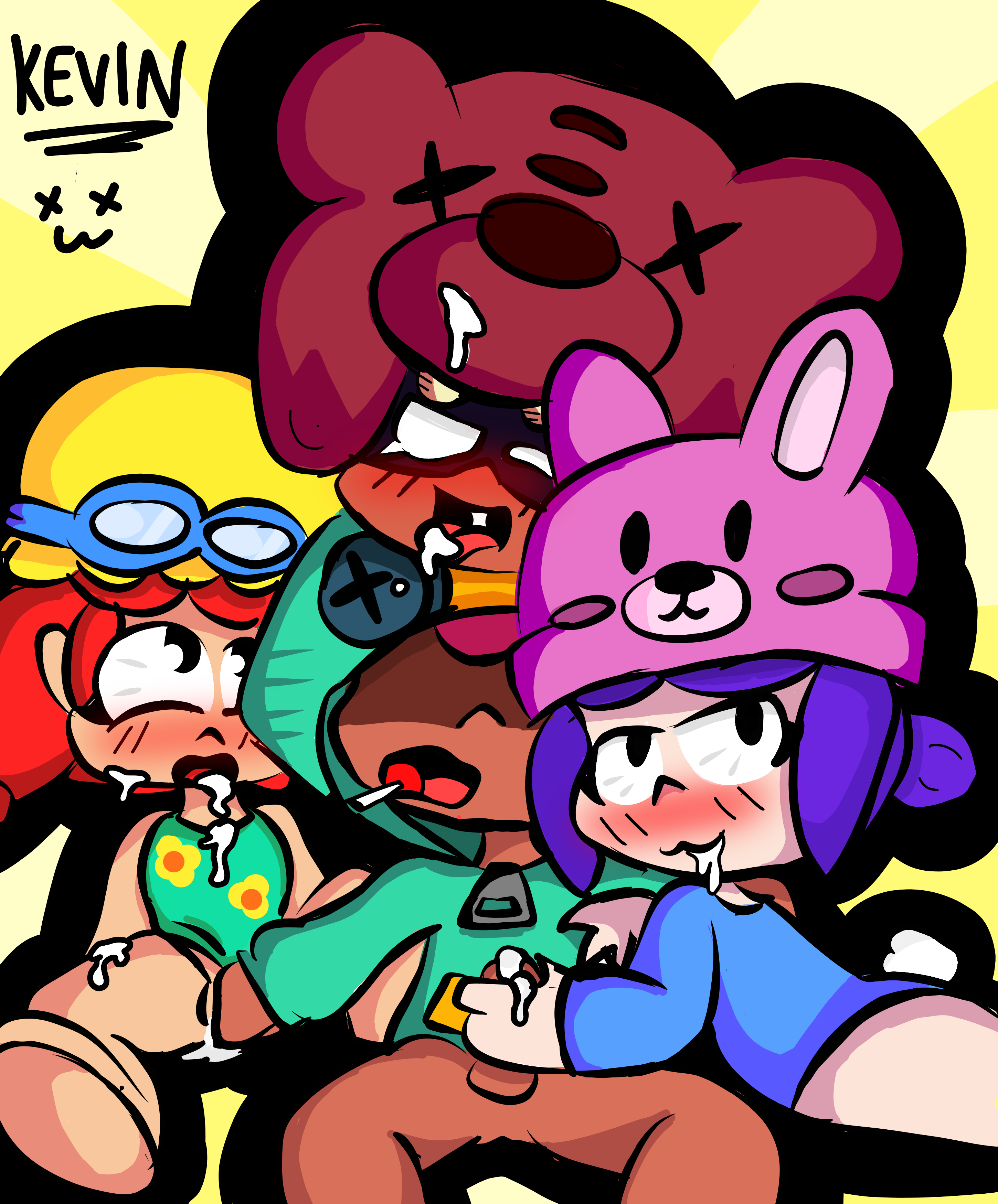 Post 3195882: Brawl_Stars bunny_penny Jessie Kevinsimp Leon Nita Penny  Summer_Jessie