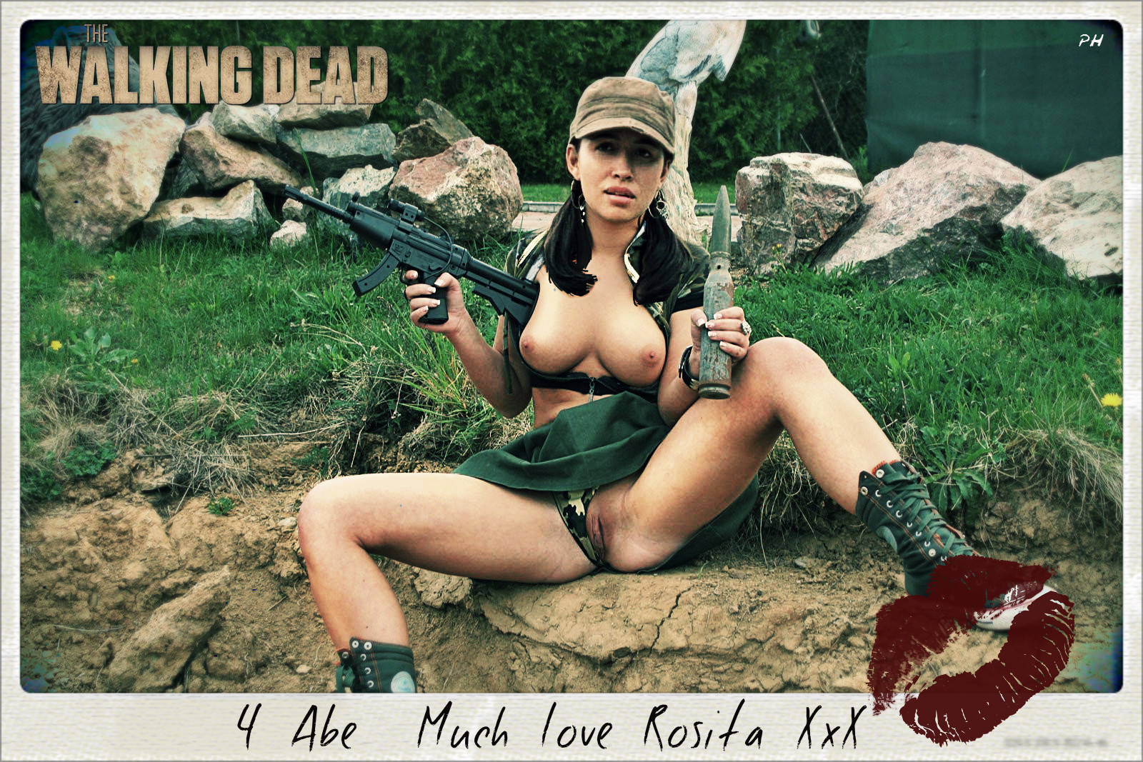 The walking dead rosita nude