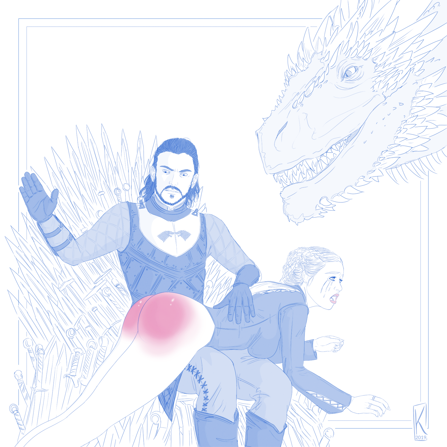 Daenerys_Targaryen Drogon Game_of_Thrones Jon_Snow