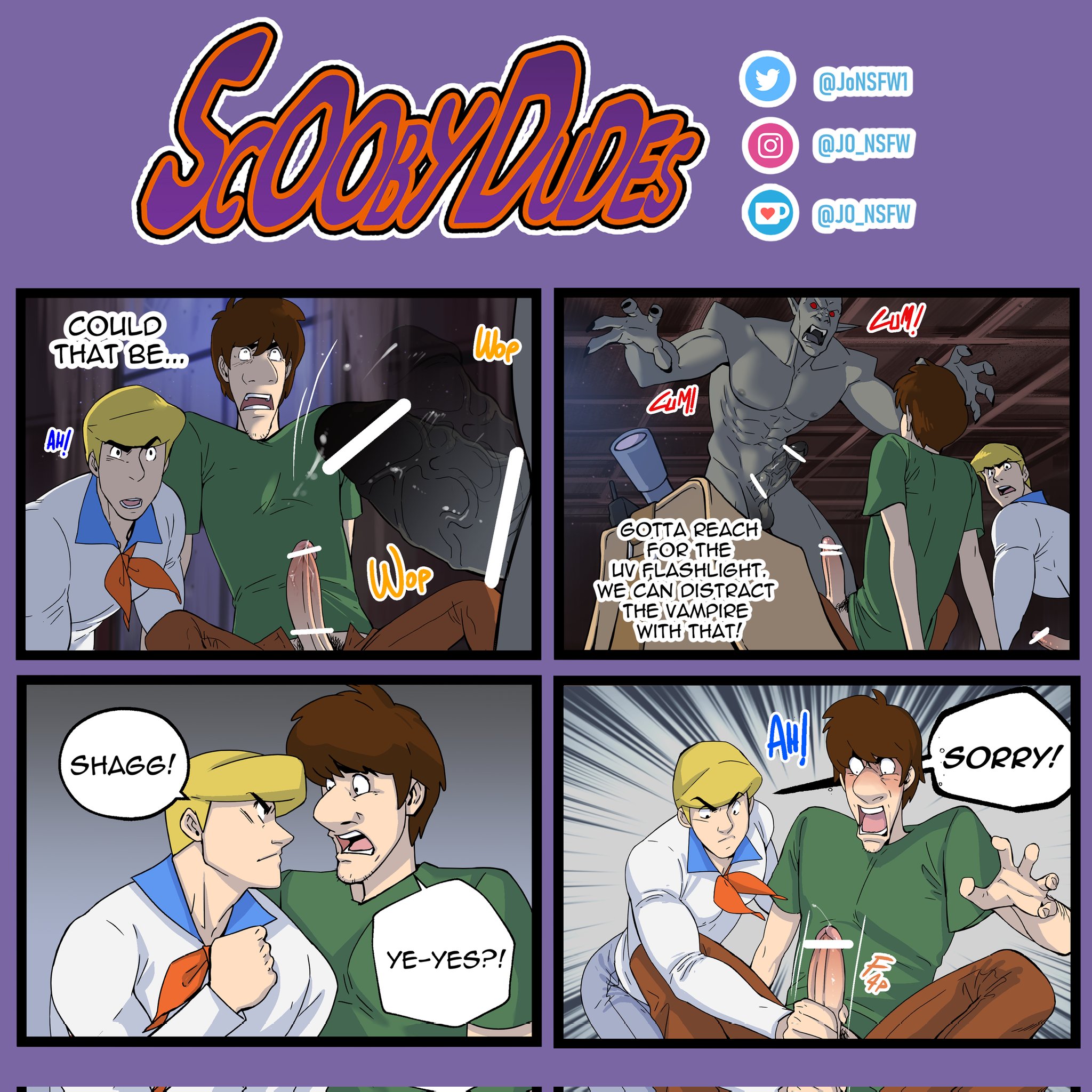 Fred_Jones JoNSFW Scooby-Doo_(series) Shaggy_Rogers comic