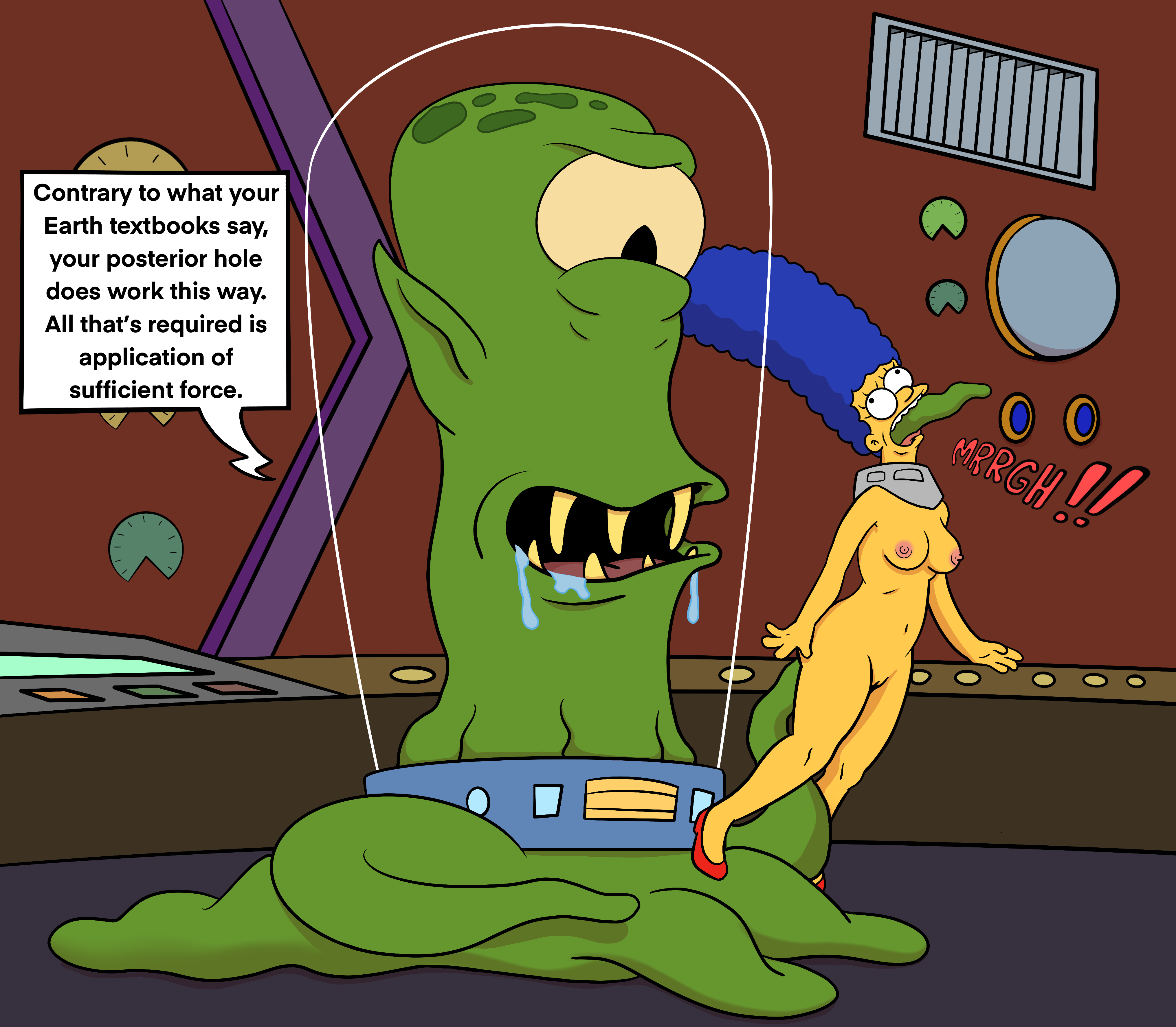 Kang Kodos Marge_Simpson The_Simpsons Treehouse_of_Horror lockandlewd