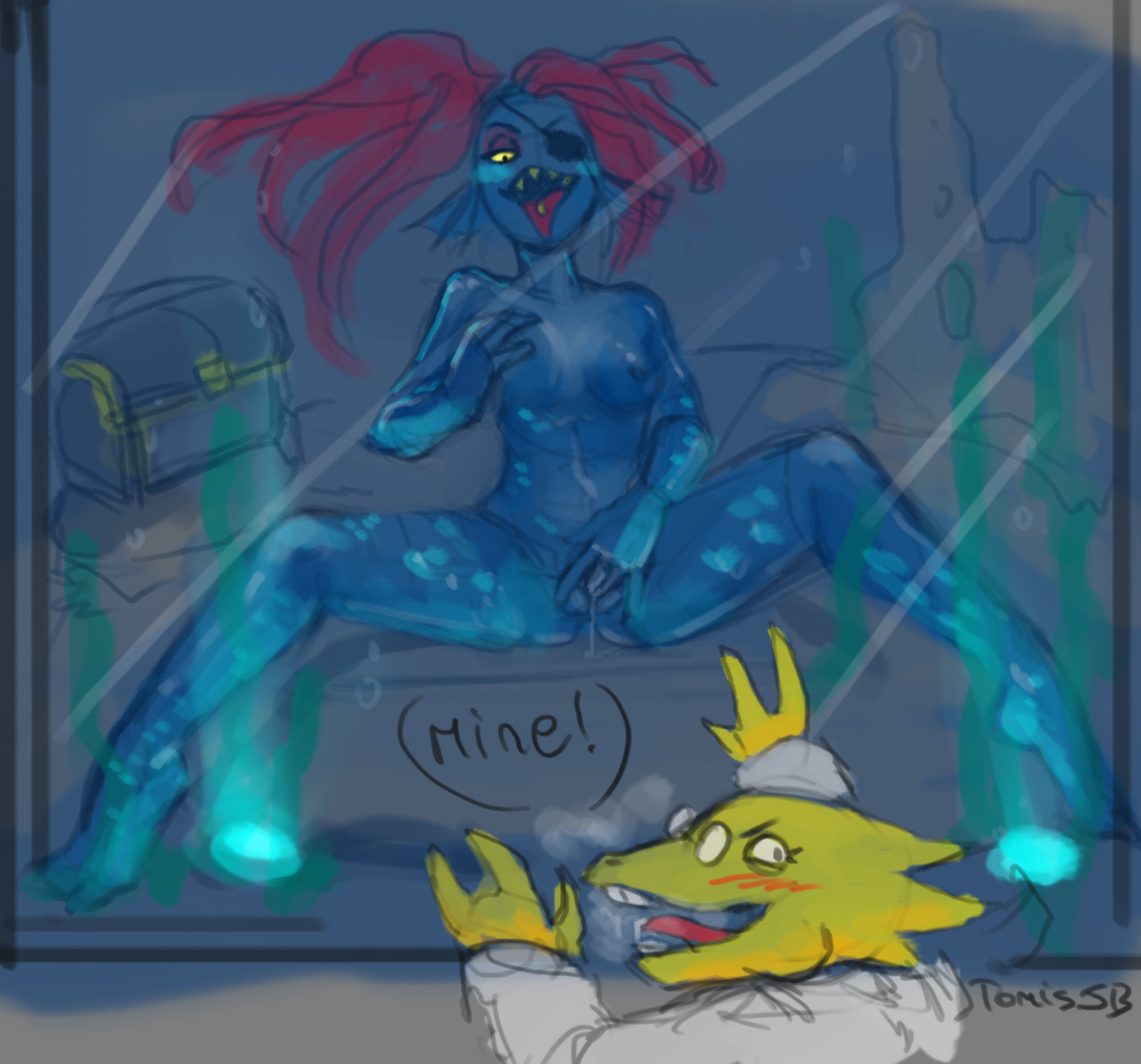 Post 1855622: Alphys TomisJB Undertale Undyne