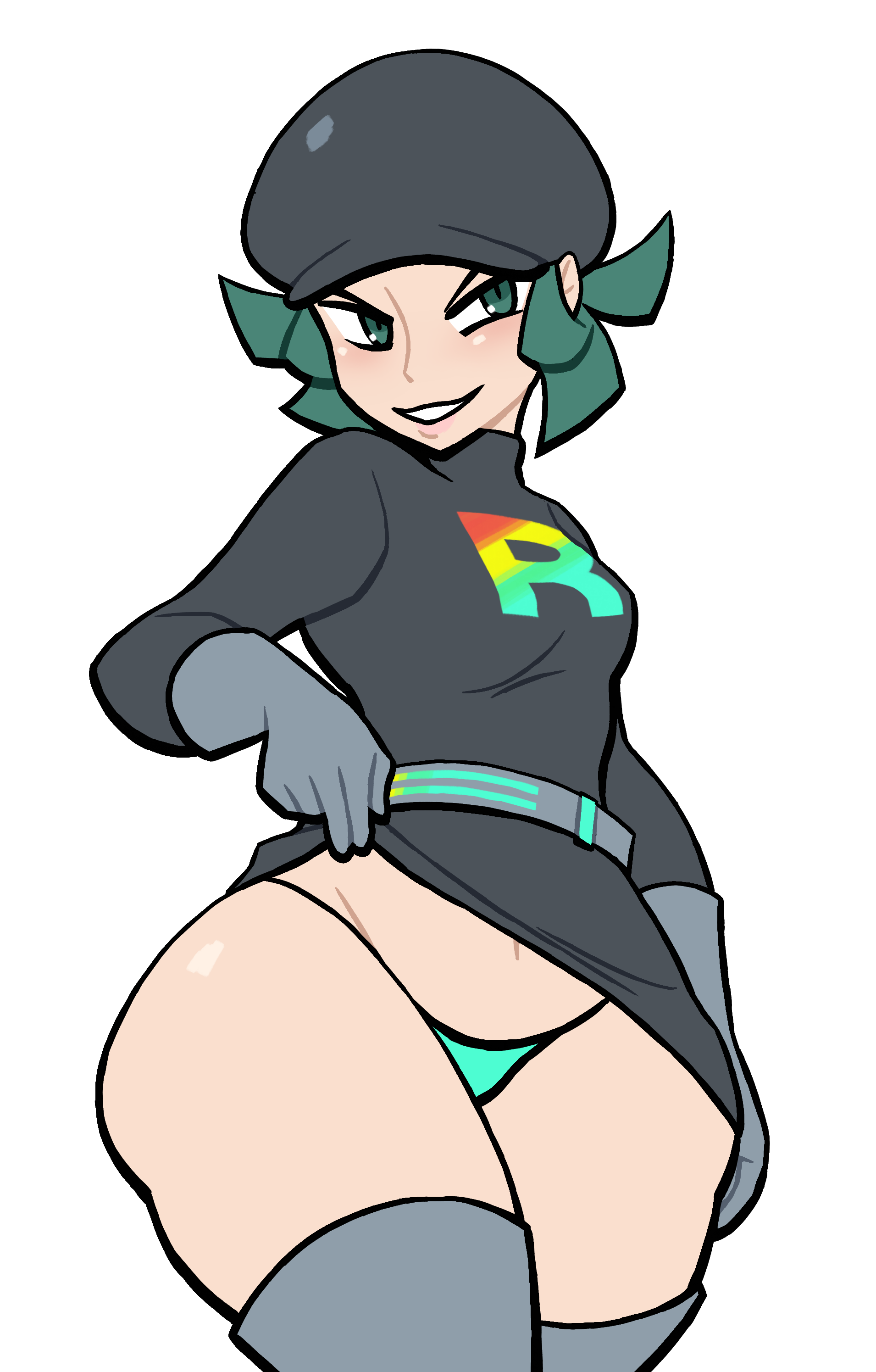 Porkyman Rainbow_Rocket_Grunt_(female) Rocket_Grunt Team_Rainbow_Rocket Team_Rocket lovetopullmicke