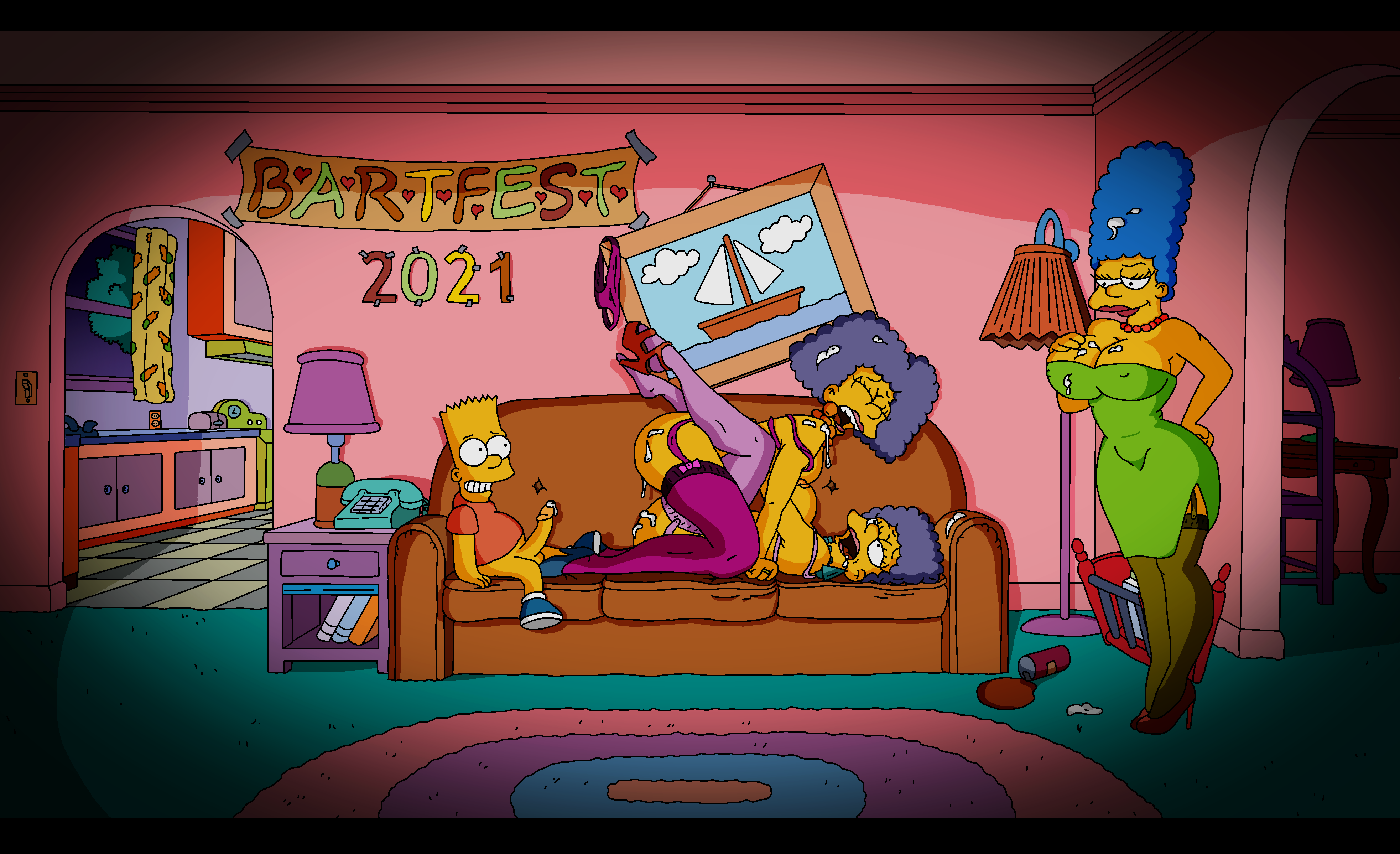 Bart_Simpson Marge_Simpson Patty_Bouvier Selma_Bouvier The_Simpsons