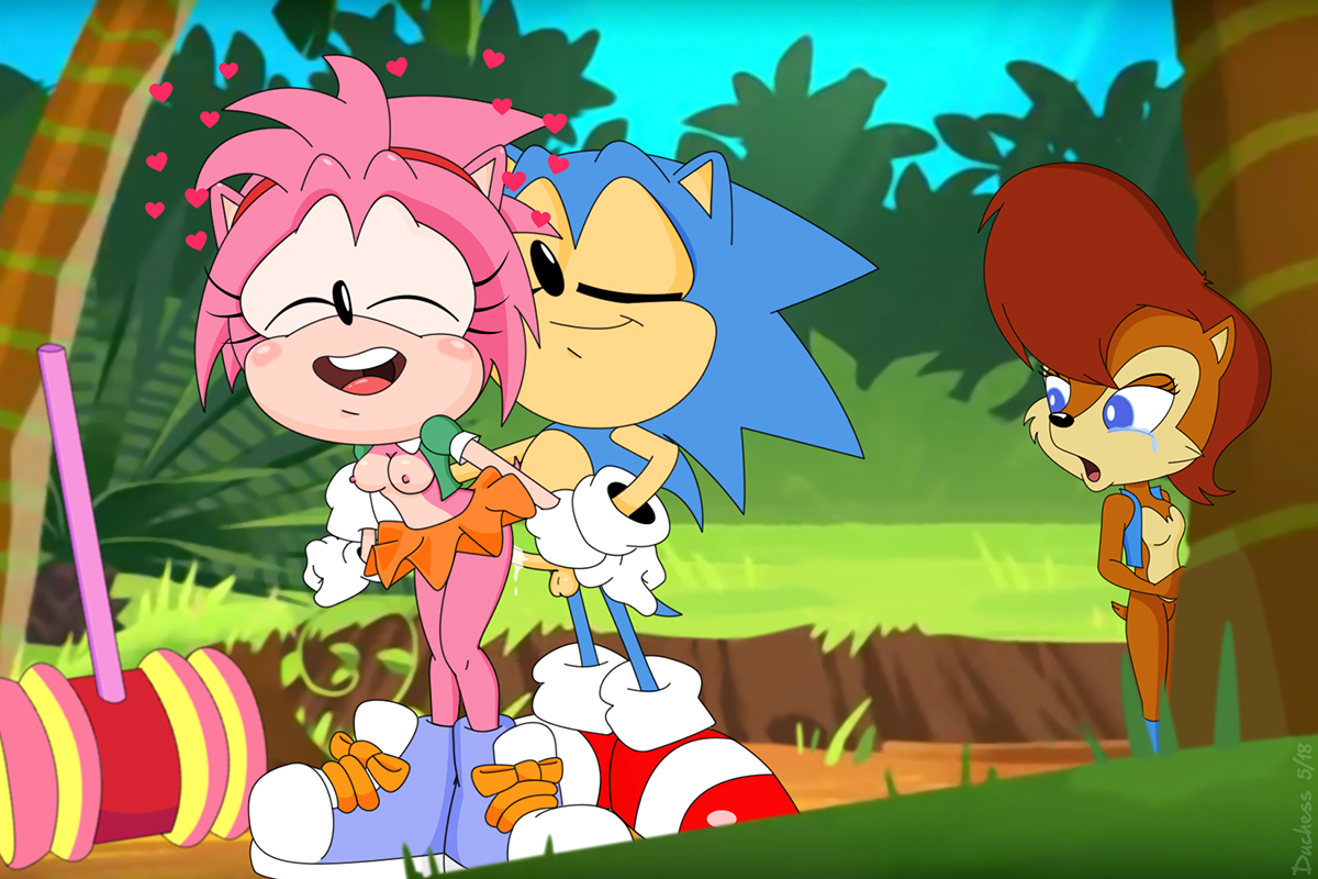 Amy_Rose Classic_Sonic Duchess_(artist) Sally_Acorn Sonic_CD Sonic_Mania Sonic_the_Hedgehog Sonic_the_Hedgehog_(series) crossover