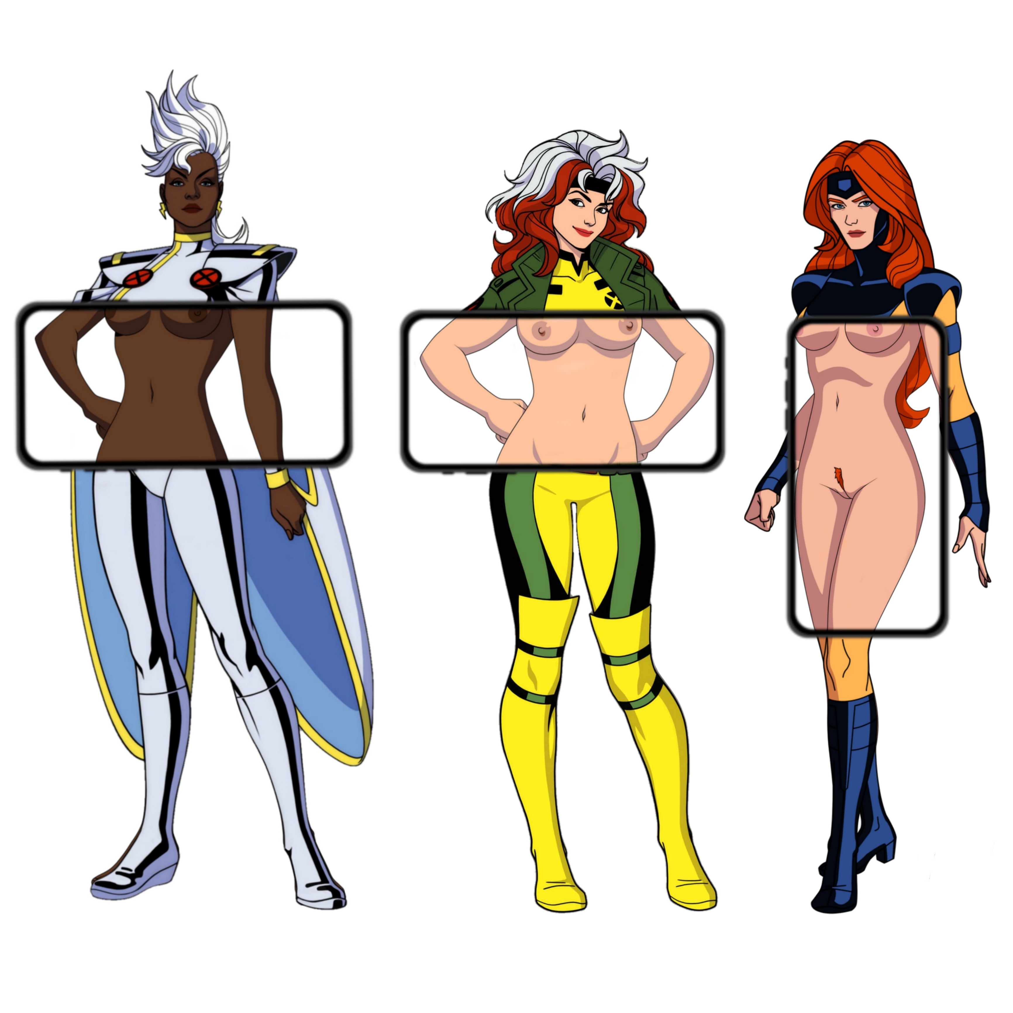 Jean_Grey Marvel Rogue Storm X-Men X-Men:_The_Animated_Series X-Men_'97 edit lionprideart