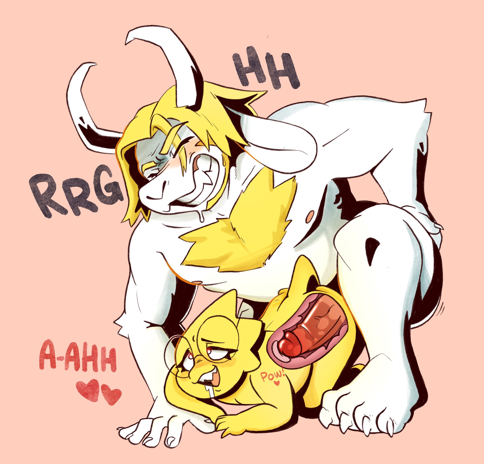 Alphys Asgore_Dreemurr Undertale syrenbytes