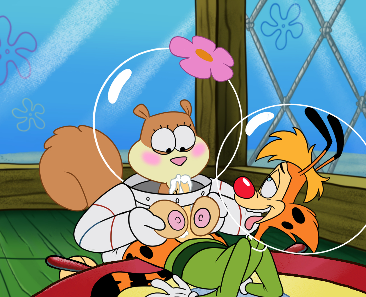 Bonkers_(series) Bonkers_D._Bobcat ImpStripe Sandy_Cheeks SpongeBob_SquarePants_(series) crossover