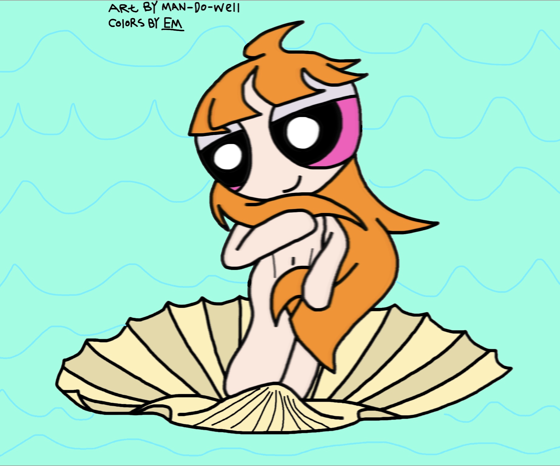 Blossom Em_(Cartoonist) Man-Do-Well Powerpuff_Girls The_Birth_Of_Venus What_A_Cartoon art edit