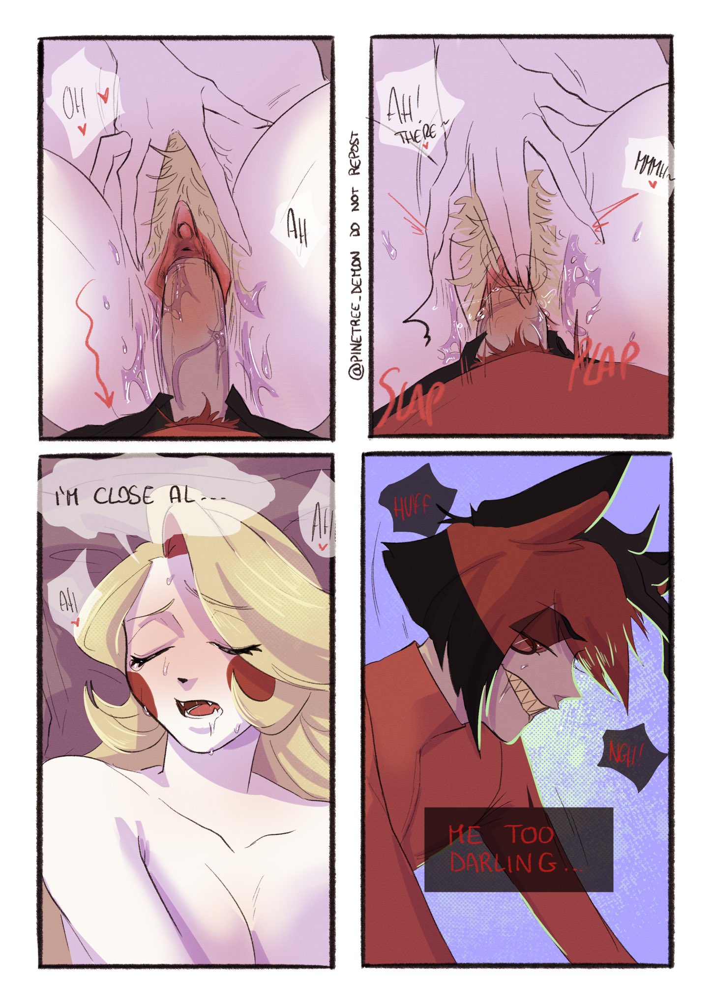 Alastor Charlie_Morningstar Hazbin_Hotel comic pinetree_demon