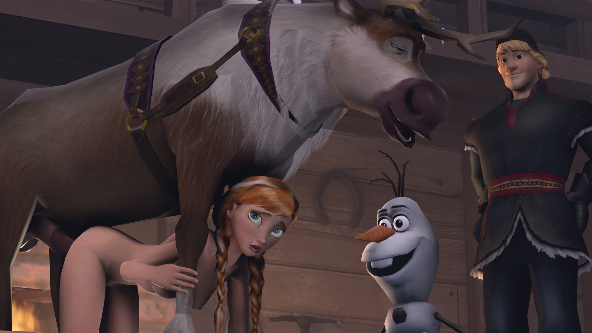 Post 1586436: Anna Frozen Kristoff_Bjorgman Olaf Sven