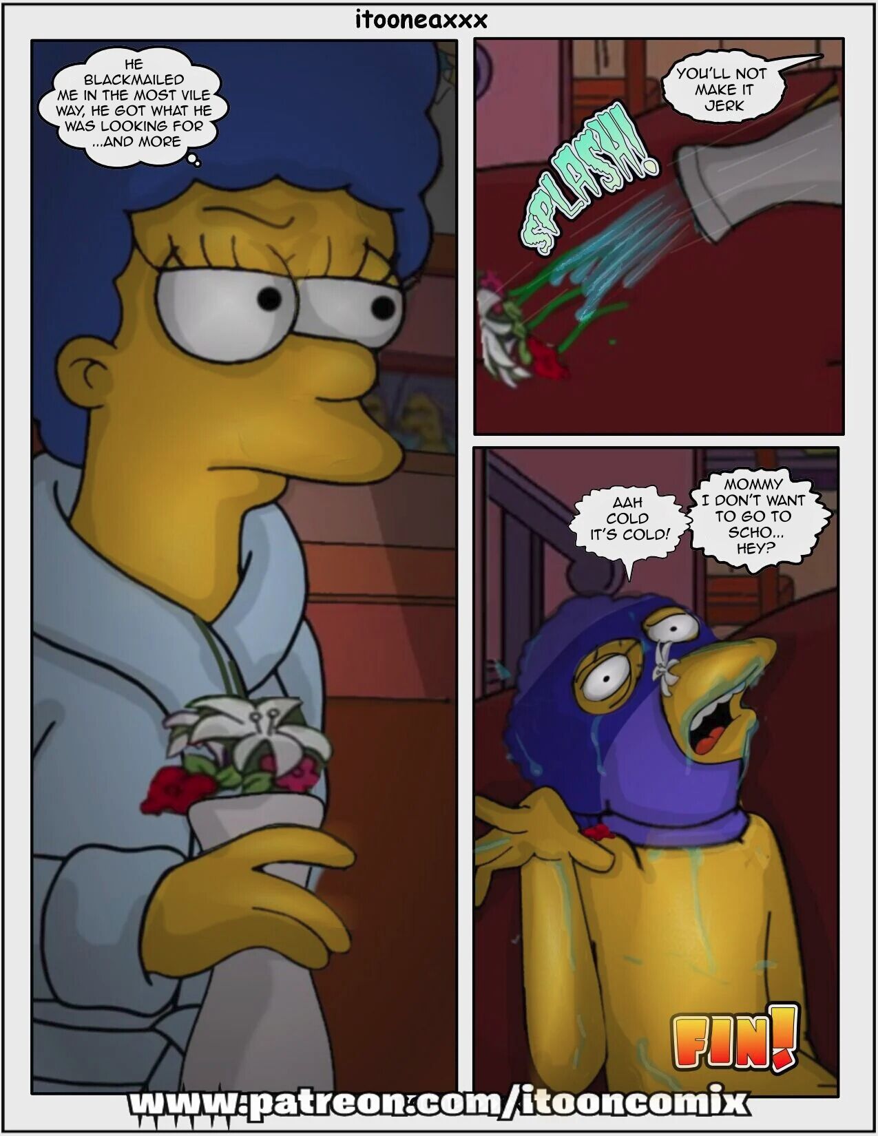 IToonEAXXX Marge_Simpson Moe_Szyslak The_Simpsons comic