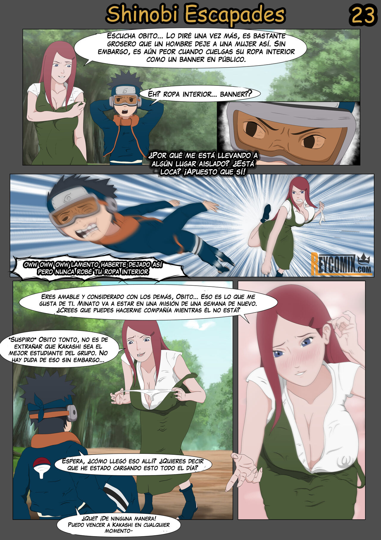 Erogakure Kushina_Uzumaki Naruto Obito_Uchiha Reycomix comic