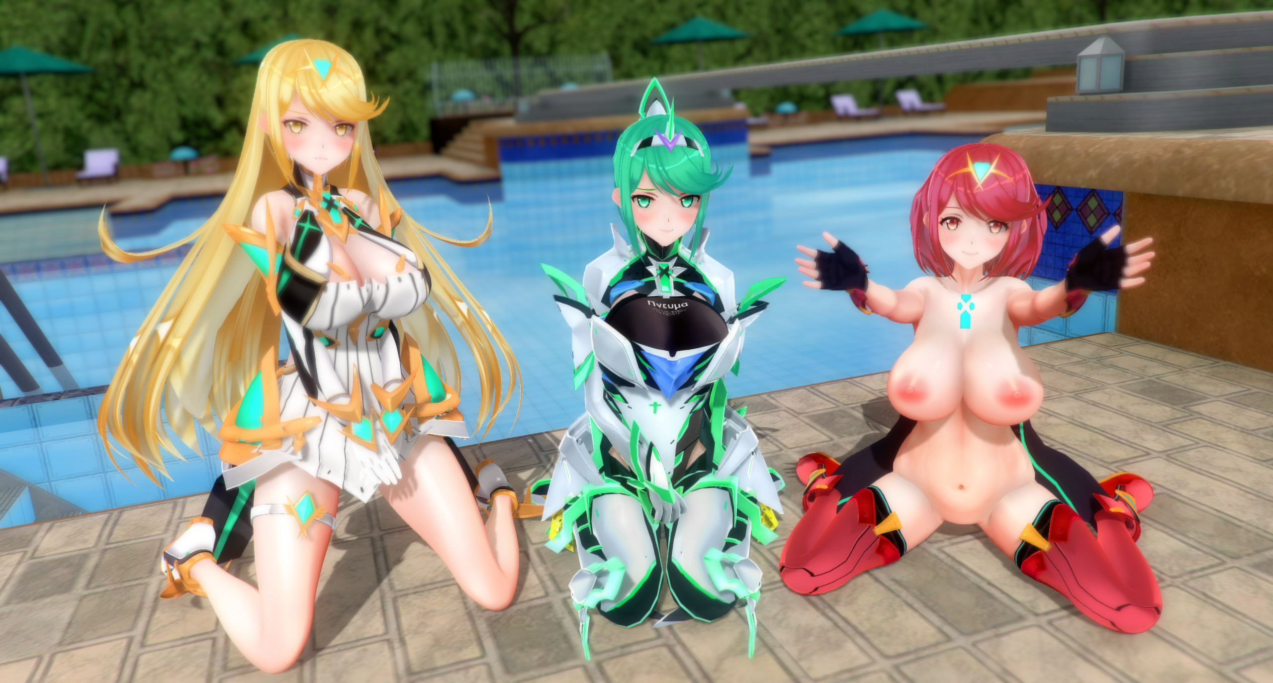 Mythra Pneuma Pyra TyrChunG Xenoblade_Chronicles Xenoblade_Chronicles_2