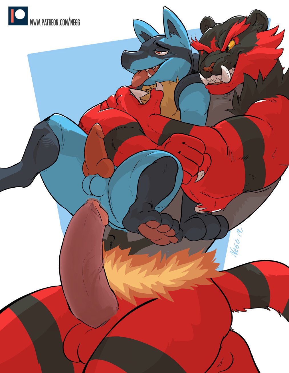 Incineroar Lucario Porkyman negy