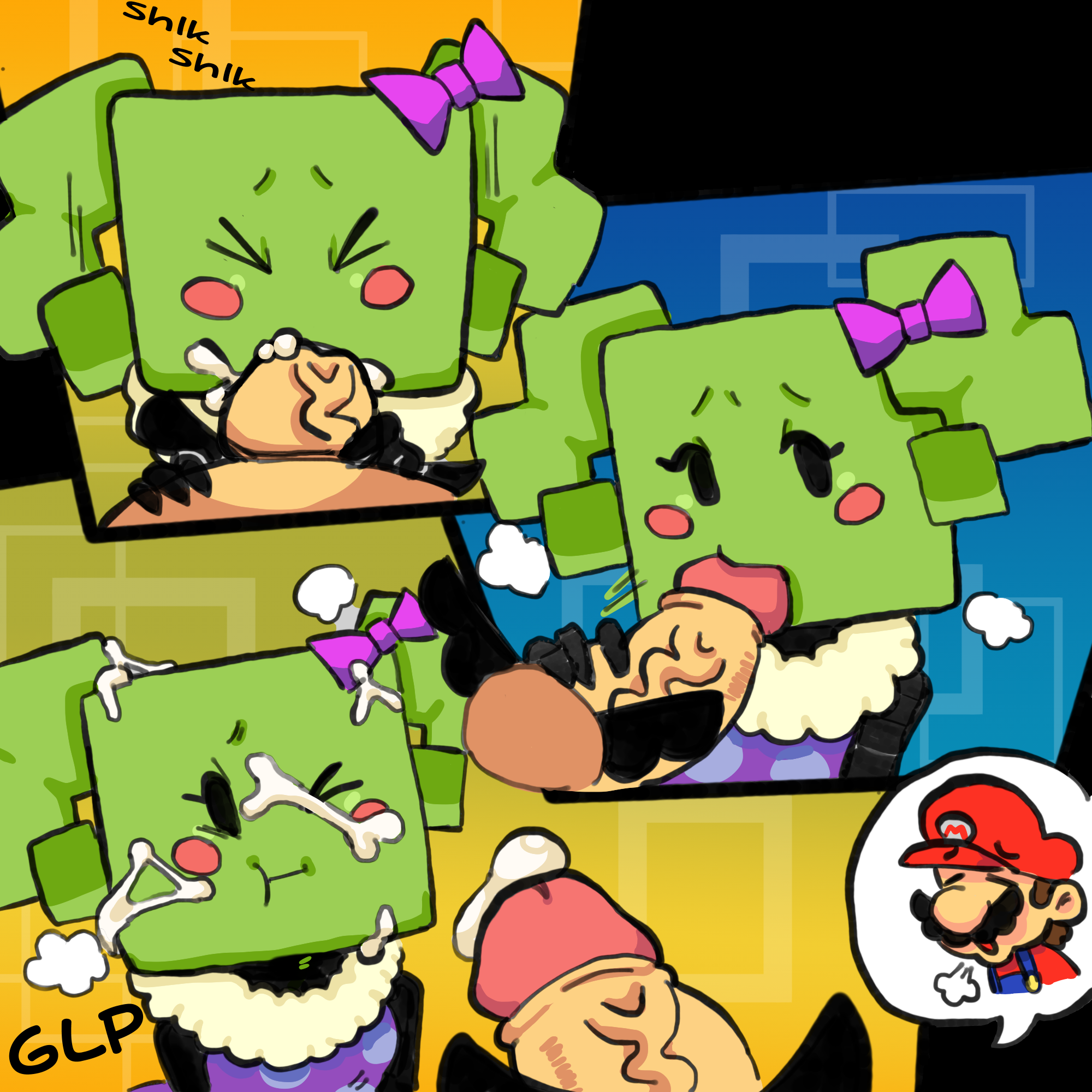 GlacierK Mario Mimi Paper_Mario Super_Mario_Bros. Super_Paper_Mario