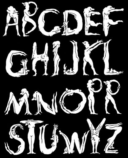 A B C D E F G H I J K L_(letter) M N O P R S T U W Y Z alphabet inanimate