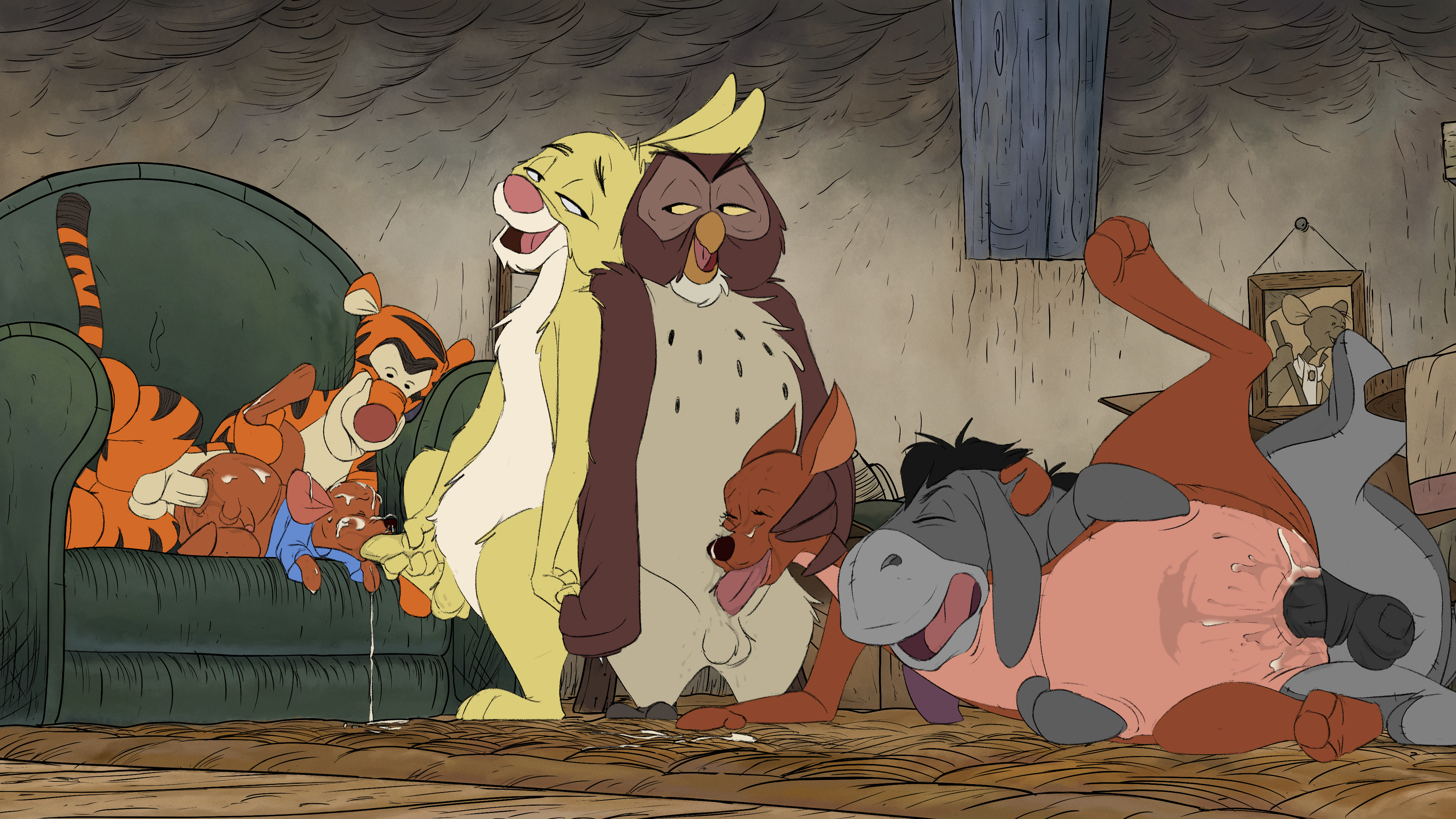 Eeyore Kanga Owl Rabbit Roo Tigger Winnie_the_Pooh Zica