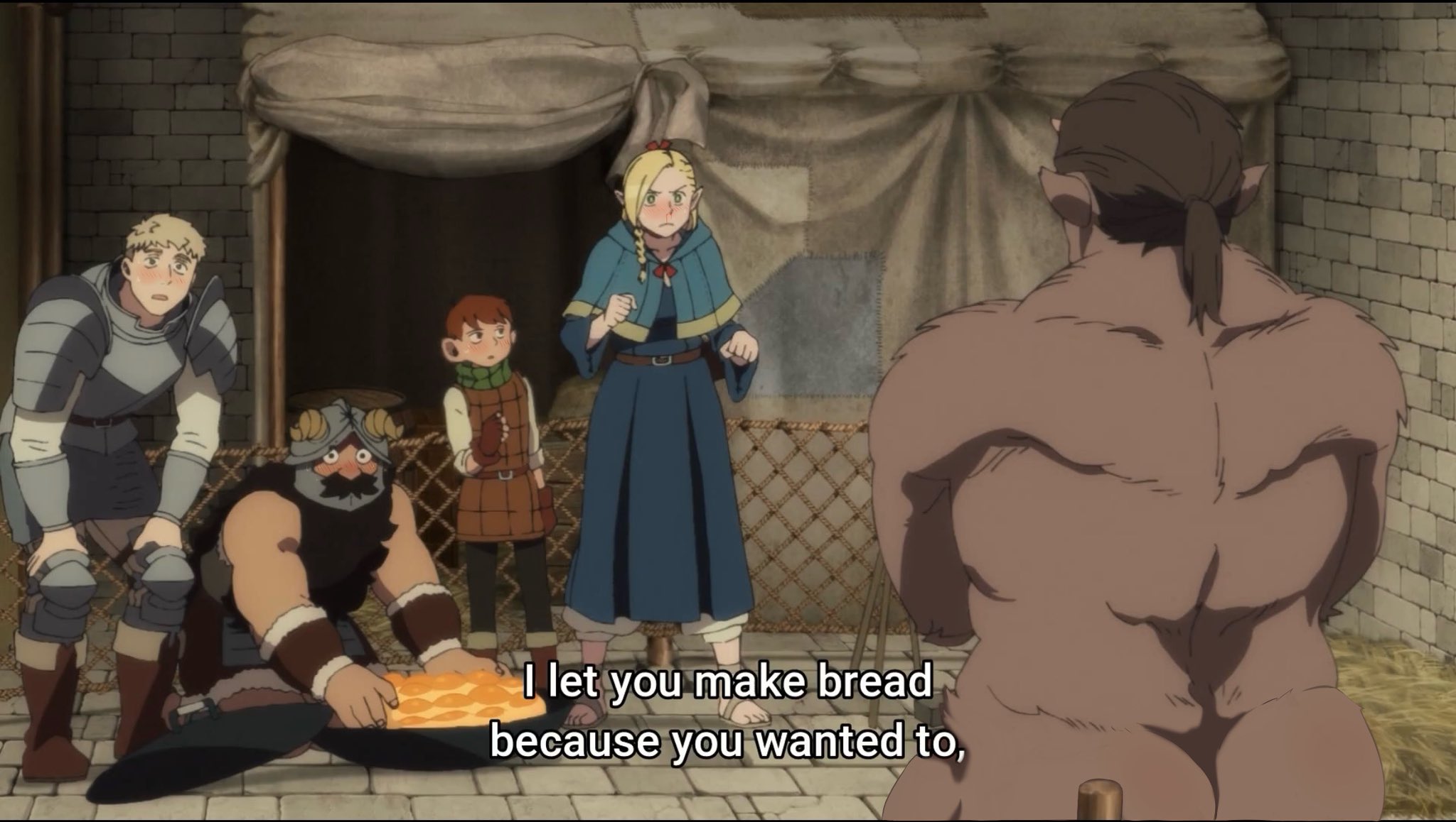 Chilchuck_Tims Delicious_in_Dungeon Laios_Touden Marcille_Donato Osaru Senshi Zon edit screenshot_edit