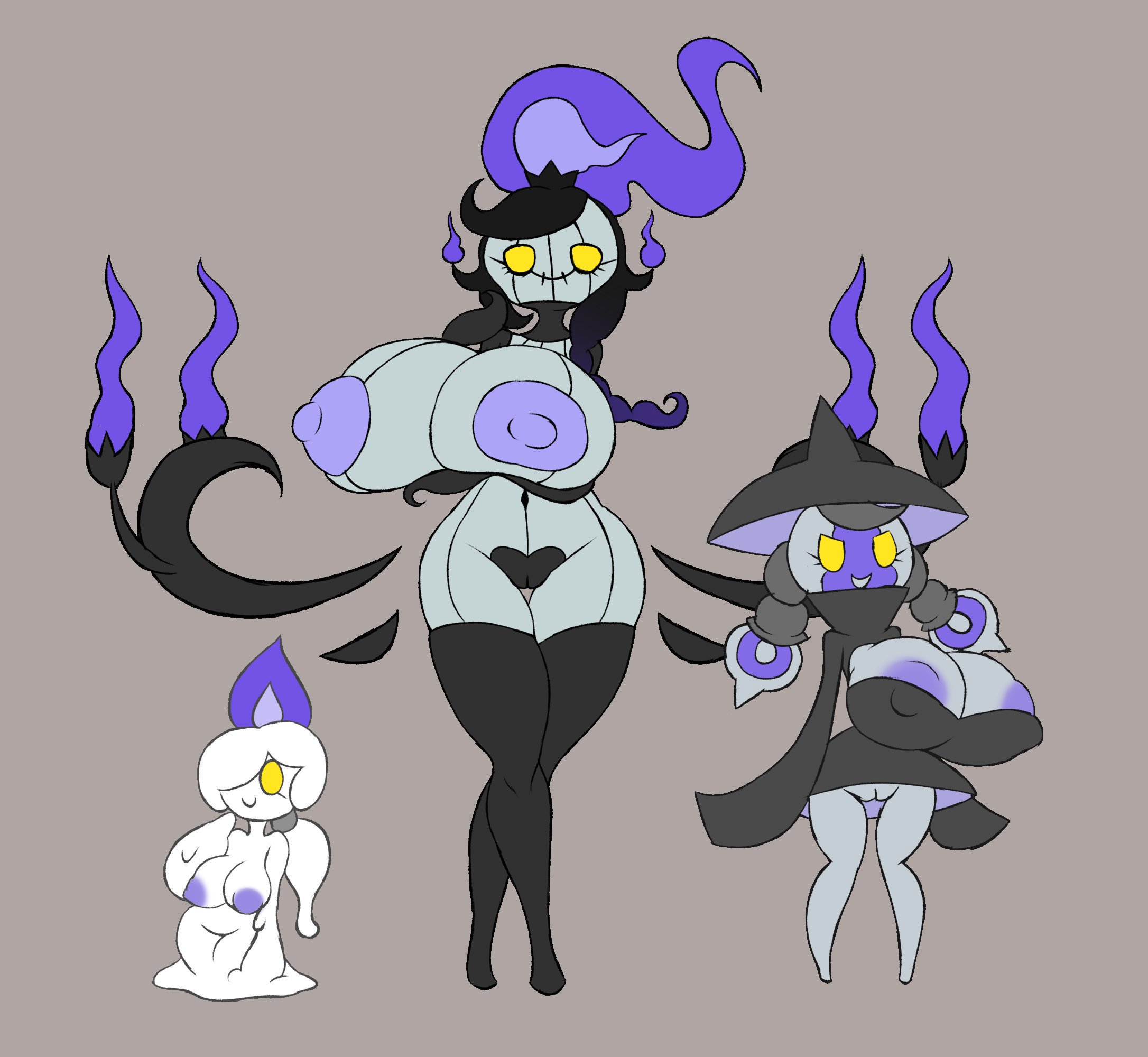 Litwick lampent and chandelure