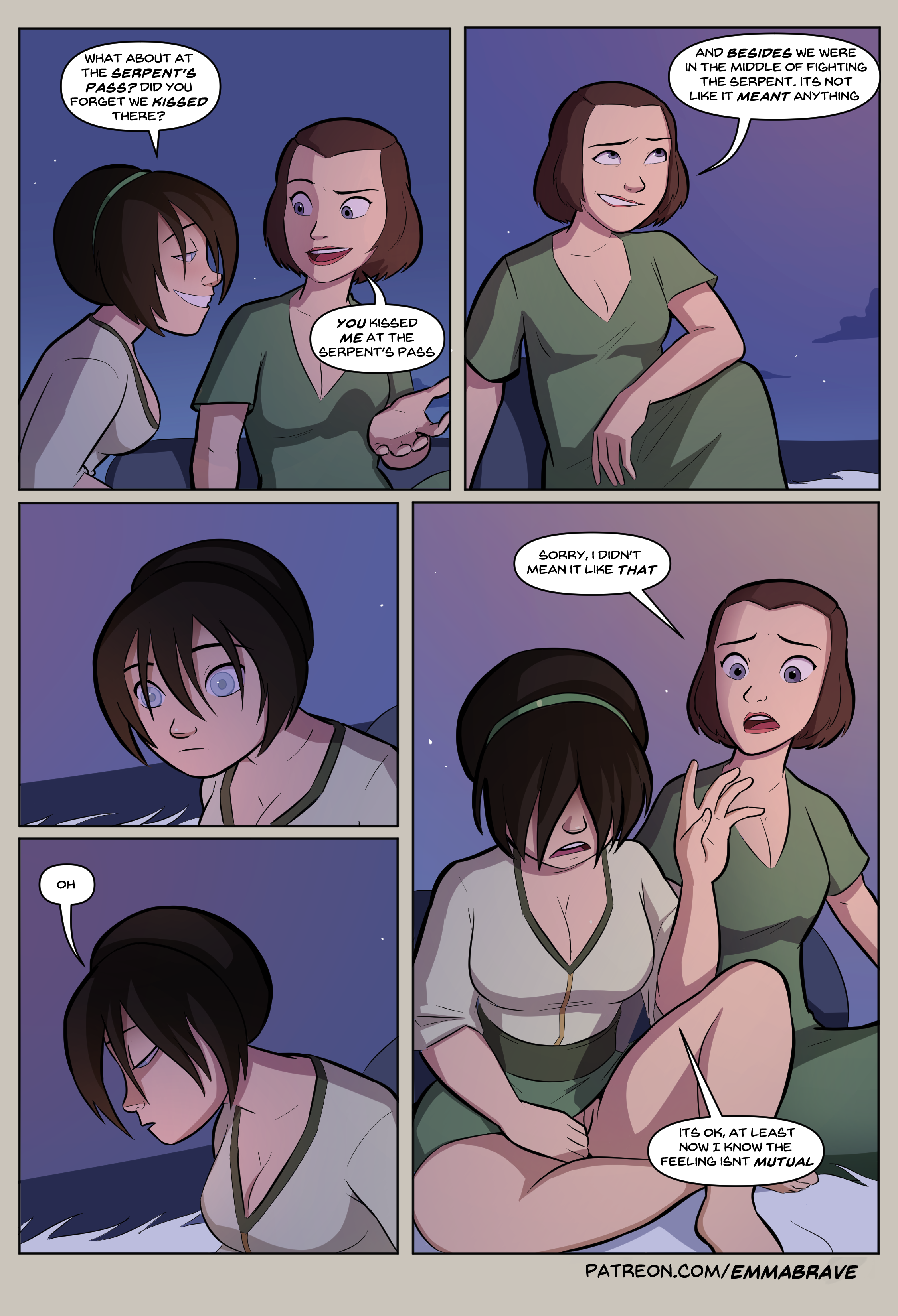 Avatar_the_Last_Airbender Suki Toph_Bei_Fong comic emmabrave3