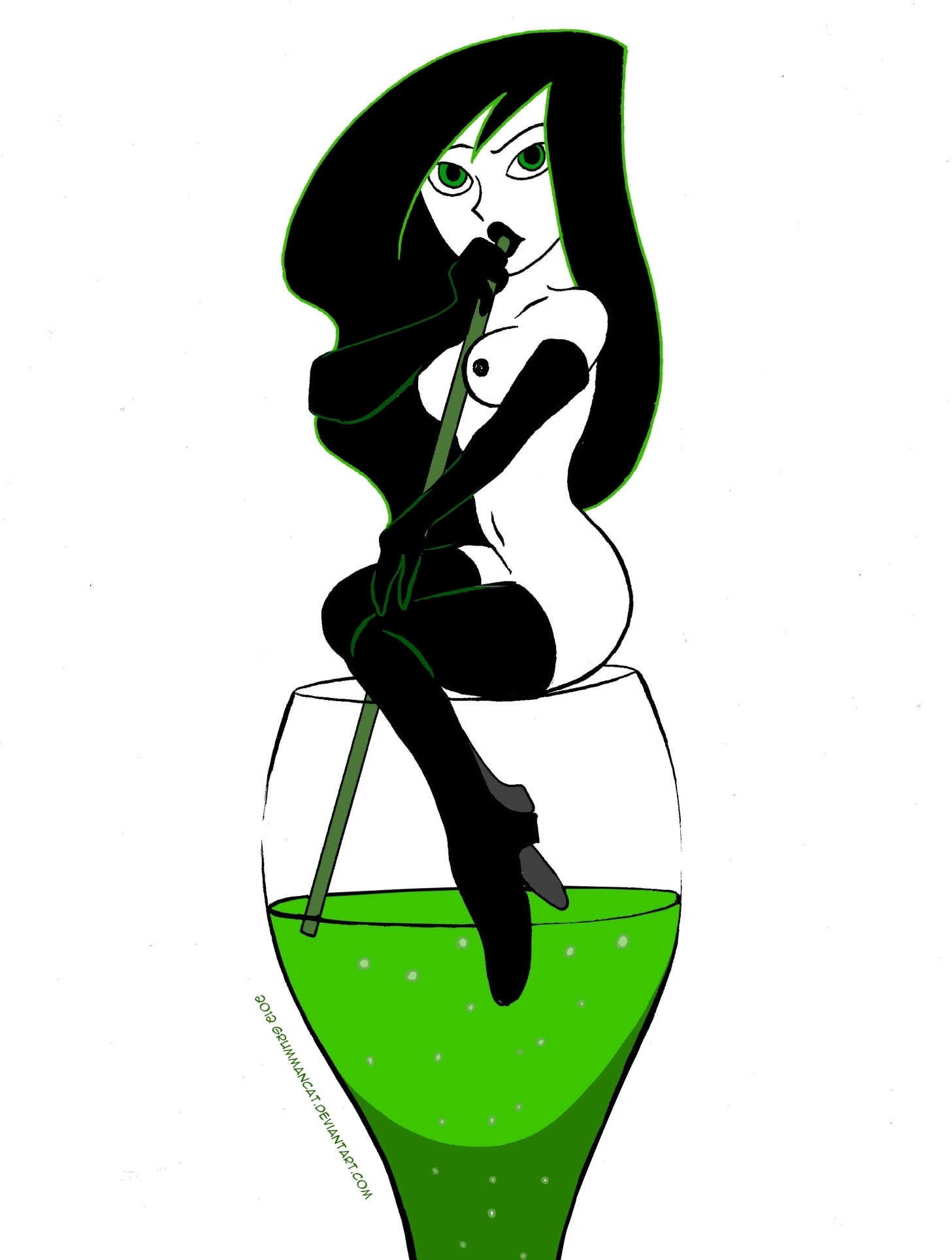 Femlin Kim_Possible Shego grummancat