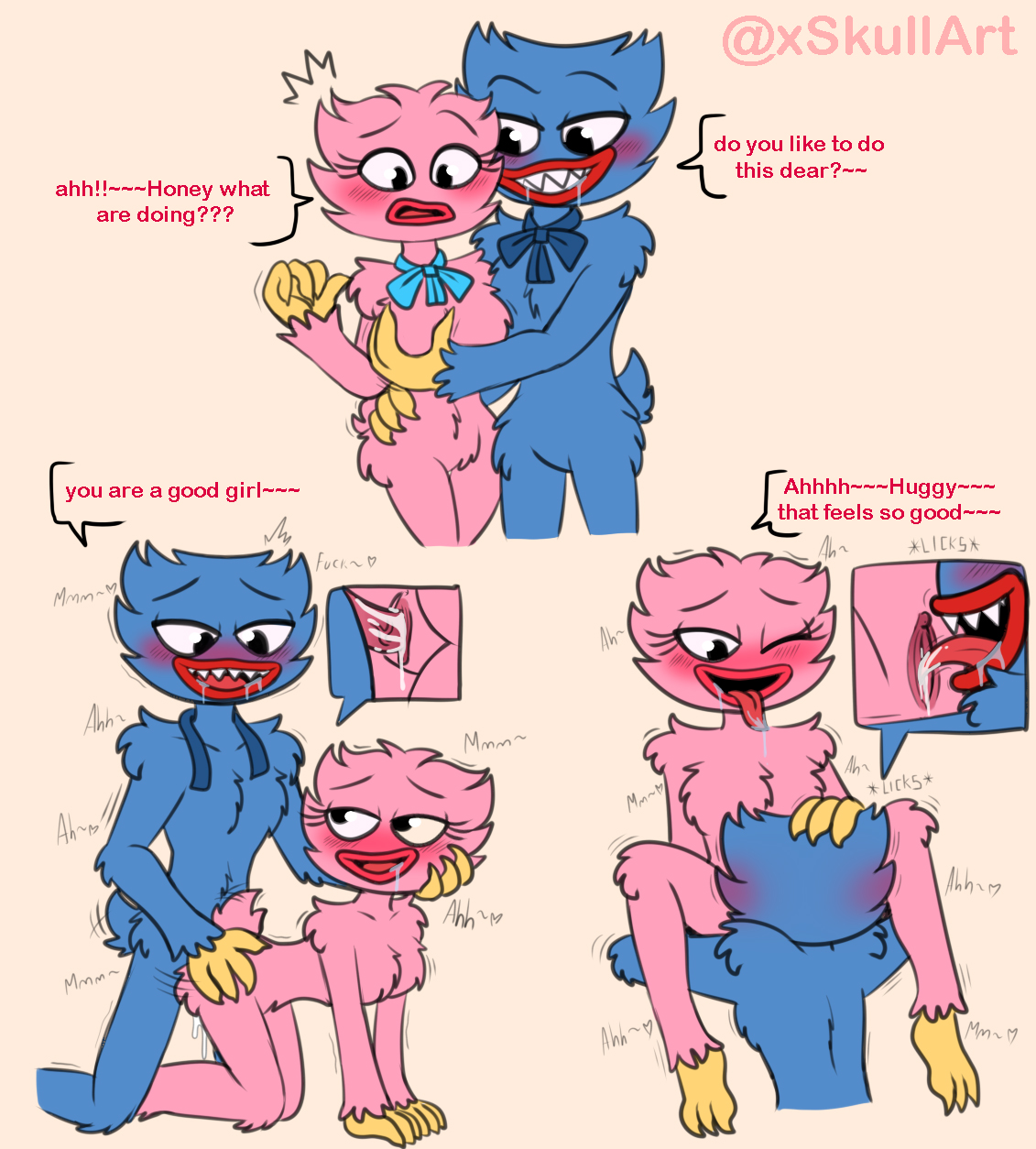 Huggy wuggy x kissy missy rule 34