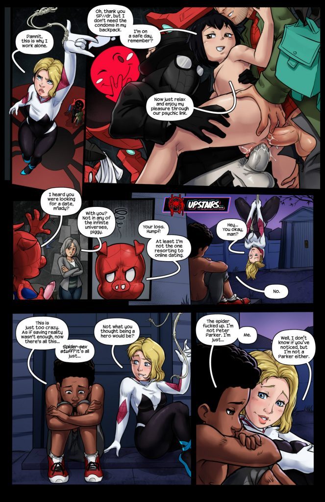 Gwen_Stacy Marvel Miles_Morales Peni_Parker Peter_Parker Spider-Gwen Spider-Man Spider-Man:_Into_the_Spider-Verse Spider-Man_(series) llamaboy thukstudio tracyscops