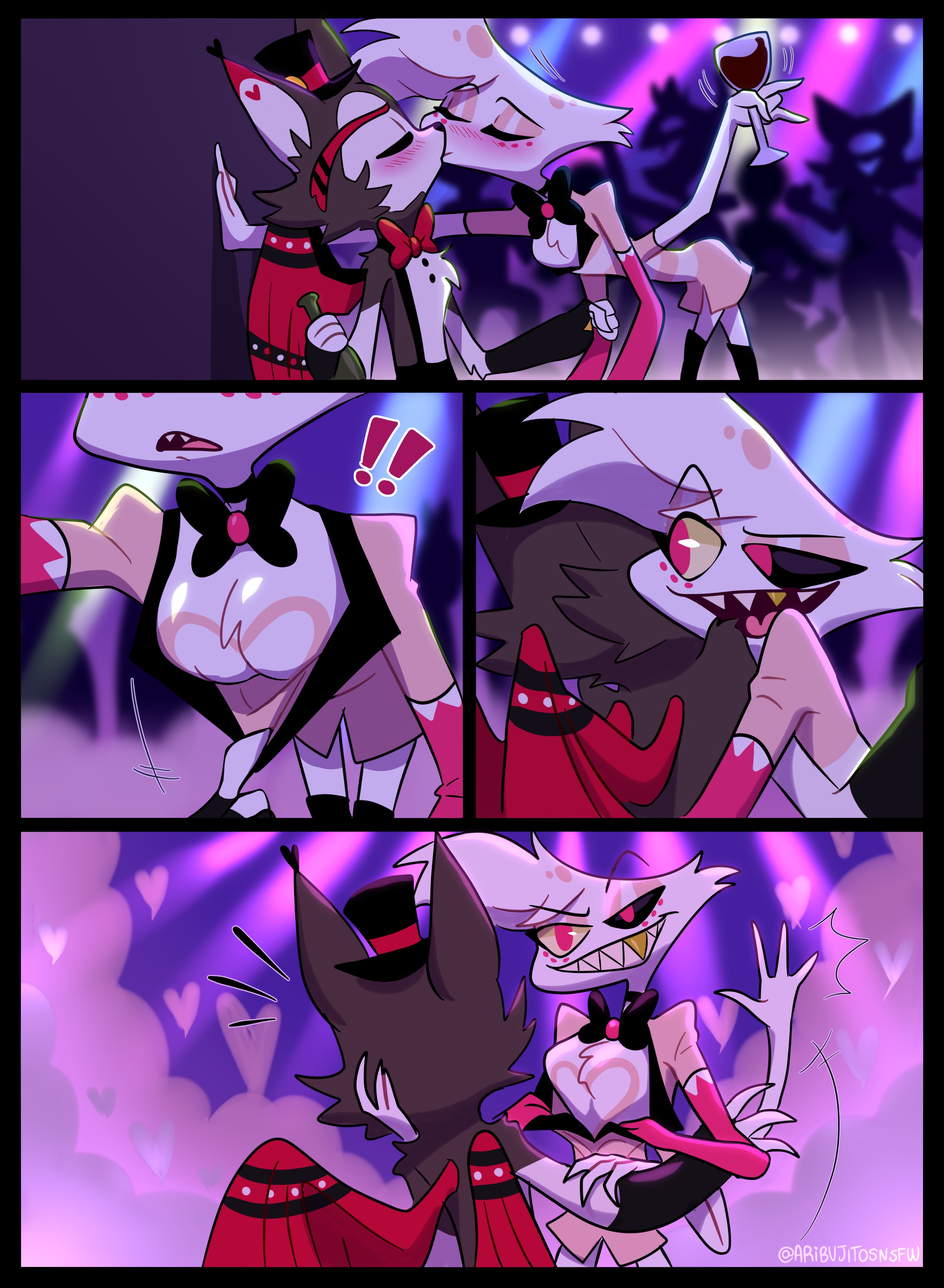 Angel_Dust AribujitosNsfw Hazbin_Hotel Husk comic